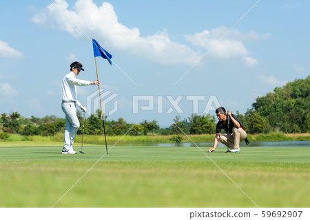 Group Professional Golfer asian man and friend 59692907