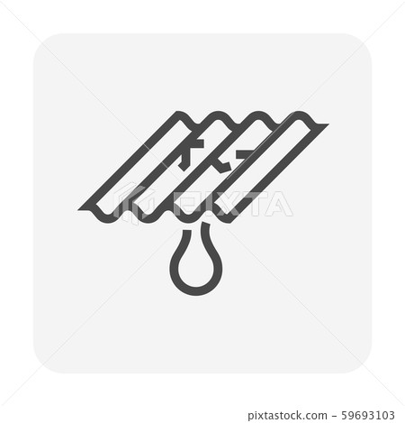 roof tile damage icon 59693103