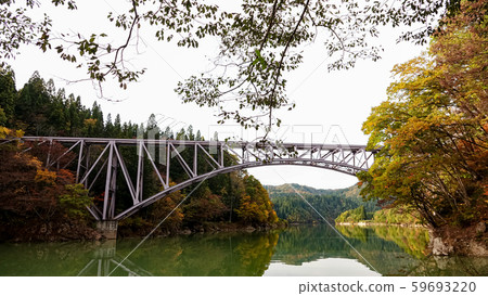 Tadami Line facade in Fukushima,Japan Tadami Line facade in Fukushima,Japan 59693220