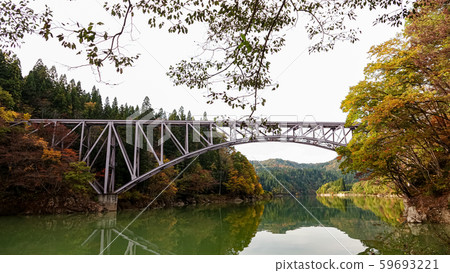 Tadami Line facade in Fukushima,Japan Tadami Line facade in Fukushima,Japan 59693221