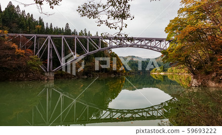 Tadami Line facade in Fukushima,Japan Tadami Line facade in Fukushima,Japan 59693222