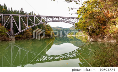 Tadami Line facade in Fukushima,Japan Tadami Line facade in Fukushima,Japan 59693224