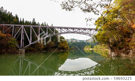 Tadami Line facade in Fukushima,Japan Tadami Line facade in Fukushima,Japan 59693225