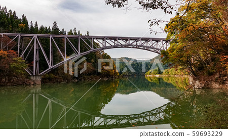 Tadami Line facade in Fukushima,Japan Tadami Line facade in Fukushima,Japan 59693229