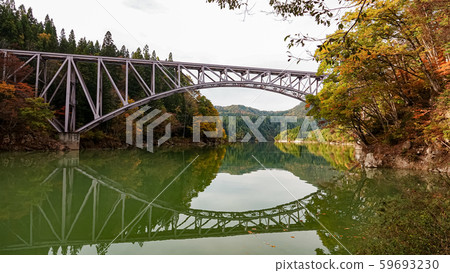 Tadami Line facade in Fukushima,Japan Tadami Line facade in Fukushima,Japan 59693230