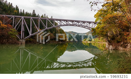 Tadami Line facade in Fukushima,Japan Tadami Line facade in Fukushima,Japan 59693231