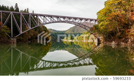Tadami Line facade in Fukushima,Japan Tadami Line facade in Fukushima,Japan 59693233