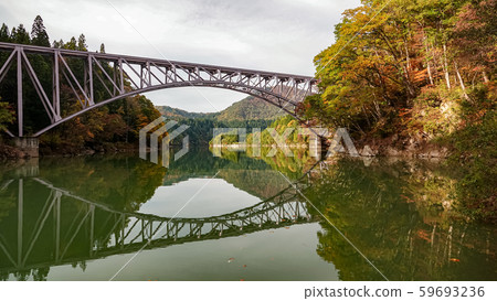 Tadami Line facade in Fukushima,Japan Tadami Line facade in Fukushima,Japan 59693236