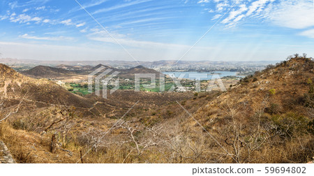 View of Udaipur city and Fateh Sagar lake from 59694802