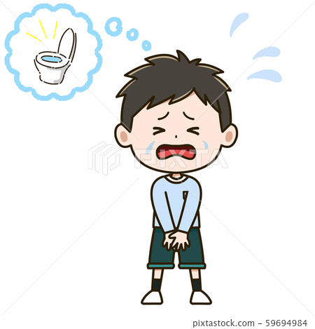 Boys wanting to go to the bathroom pose illustration Boys wanting to go to the bathroom pose illustration 59694984