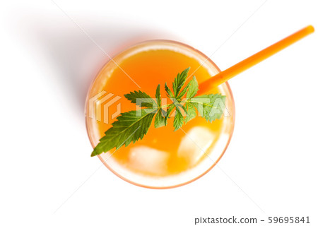 marijuana fruit cocktail close up 59695841