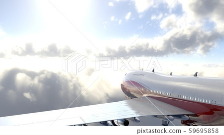 Airplane in flight 59695858