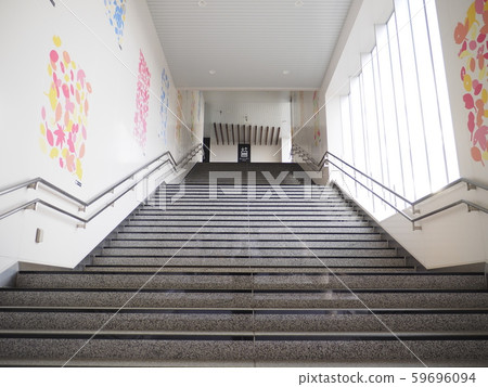 Ugo Line Nakajo Station West Exit Stairs [Nainai Pref.] 59696094
