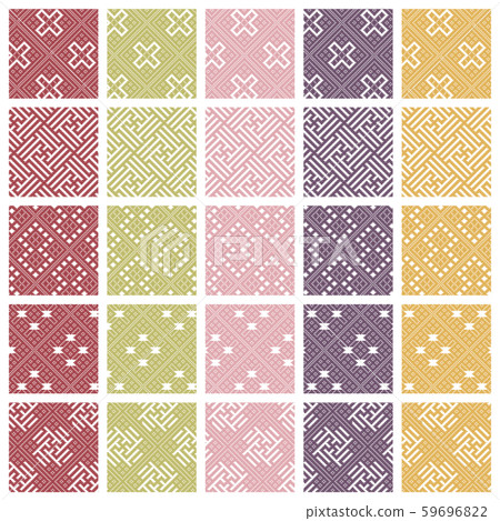 Tsugaru kogin sashimi tile pattern Tsugaru kogin sashimi tile pattern 59696822