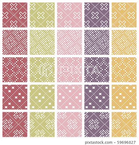 Tsugaru kogin sashimi tile pattern Tsugaru kogin sashimi tile pattern 59696827