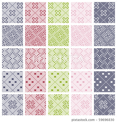 Tsugaru kogin sashimi tile pattern Tsugaru kogin sashimi tile pattern 59696830