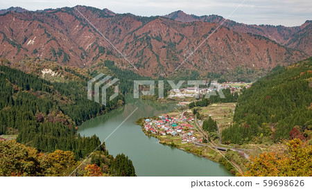 Landscape of Tadami Line in Fukushima, Japan 59698626