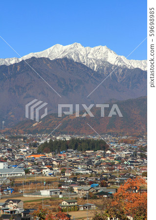Snowed Northern Alps and Shinano Omachi in late autumn Snowed Northern Alps and Shinano Omachi in late autumn 59698985