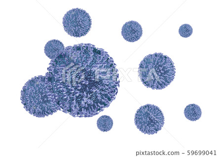 Illustration of influenza (penetrable material) Illustration of influenza (penetrable material) 59699041