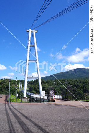 Main tower of the plateau suspension bridge Main tower of the plateau suspension bridge 59699072