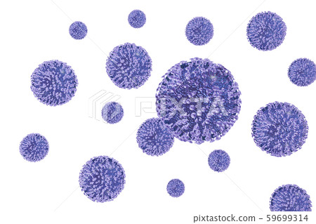 流感（白色背景）的插圖 59699314