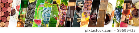 Wine Collage. A panorama of many photos of wine Wine Collage. A panorama of many photos of wine 59699432