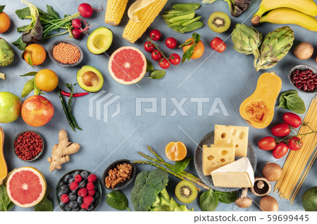 Food, overhead shot of many different products, Food, overhead shot of many different products, 59699445