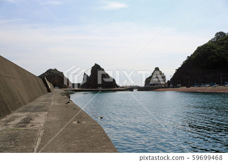 Couple rock on the coast of Kosode Couple rock on the coast of Kosode 59699468