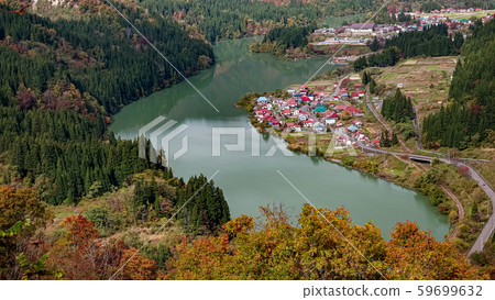 Landscape of Tadami Line in Fukushima, Japan 59699632