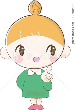 Girl Female Index Finger Point Introduction Guidance Explanation Flash Cute Dango Lesson Description 59700535