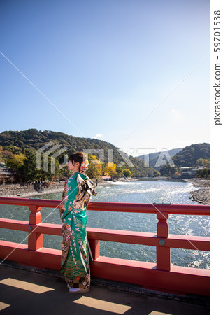A young woman in kimono A young woman in kimono 59701538