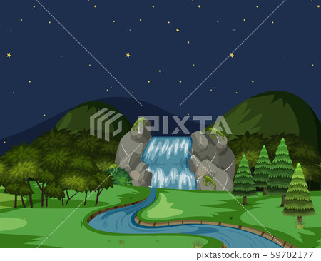 A river view at night A river view at night 59702177