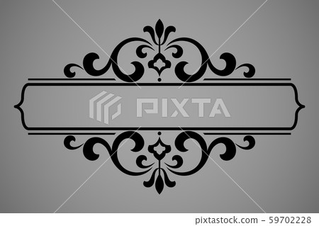 Vintage black element. Graphic design. Damask Vintage black element. Graphic design. Damask 59702228