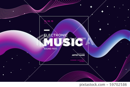 Music Covers For Night Party Or Club Party Stock Illustration