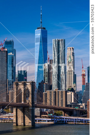 New York Manhattan Skyscrapers and Brooklyn Bridge New York Manhattan Skyscrapers and Brooklyn Bridge 59703423