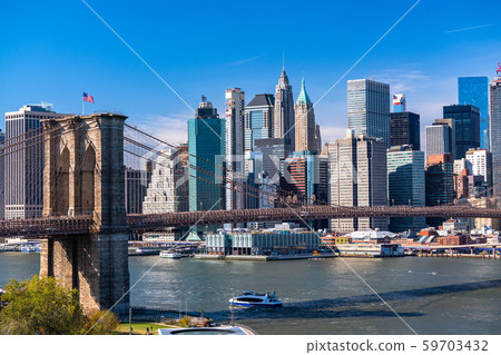 New York Manhattan Skyscrapers and Brooklyn Bridge New York Manhattan Skyscrapers and Brooklyn Bridge 59703432