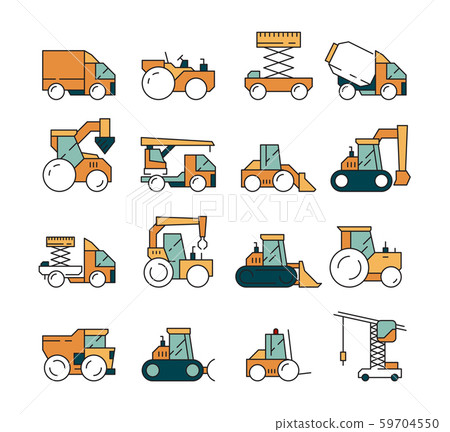 Construction transport. Heavy machinery truck asphalt highway on machines for builders lifting crane Construction transport. Heavy machinery truck asphalt highway on machines for builders lifting crane 59704550