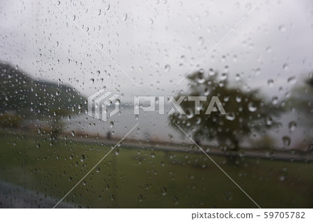Drops of rain on the windowpane 59705782
