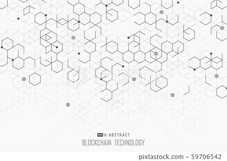 Abstract blockchain technology design of... - Stock Illustration ...