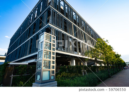 Toyosu Market Scenery around the green fruit east gate and parking lot <Toyosu, Koto-ku, Tokyo> 59706550