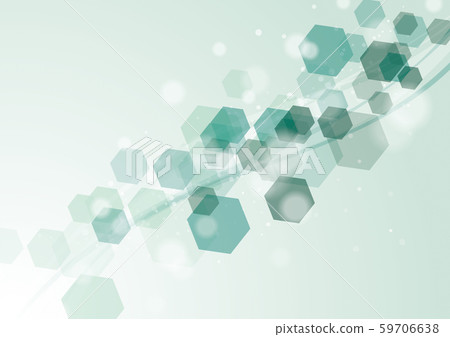 Abstract hexagon curve background green Abstract hexagon curve background green 59706638