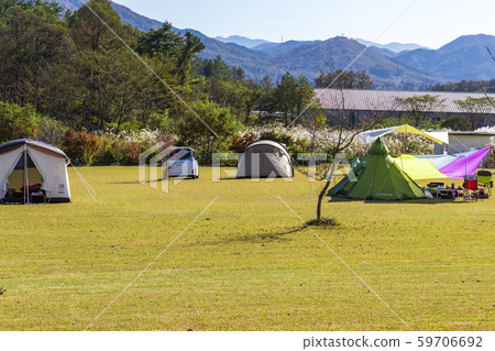 Image of campsite_Autumn autocampsite_Okayama Prefectural Nakayama mountain autocampsite Image of campsite_Autumn autocampsite_Okayama Prefectural Nakayama mountain autocampsite 59706692