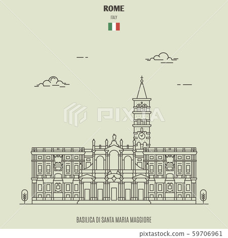 Basilica di Santa Maria Maggiore in Rome, Italy. - Stock Illustration ...