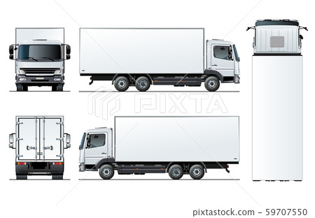 Vector truck template isolated on white background 59707550