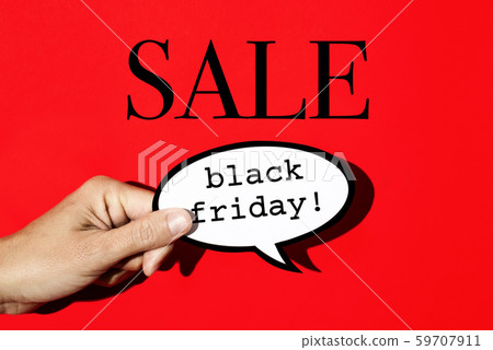 text black friday sale on a red background 59707911