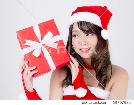 Beautiful portrait young asian woman happy holding Beautiful portrait young asian woman happy holding 59707983