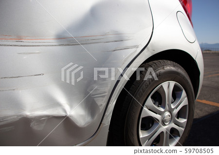 A car in an accident. A car in an accident. 59708505