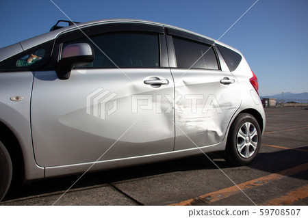 A car in an accident. A car in an accident. 59708507