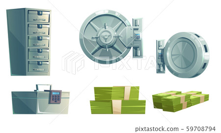 Bank vault, open closed safe doors electronic lock Bank vault, open closed safe doors electronic lock 59708794