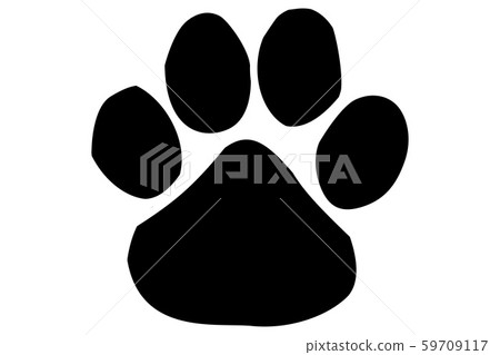 illustration of paw prints isolated on white 59709117